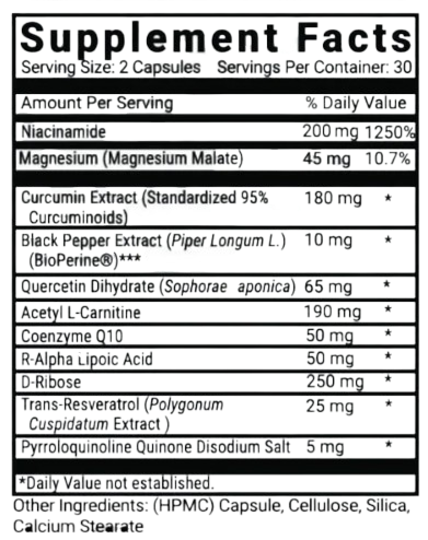 Advanced Mitochondrial Formula Supplement Facts