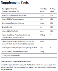 Hourglass Fit supplement facts