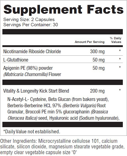 MitoThrive supplement facts