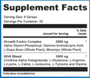 NeuroQuiet supplement facts